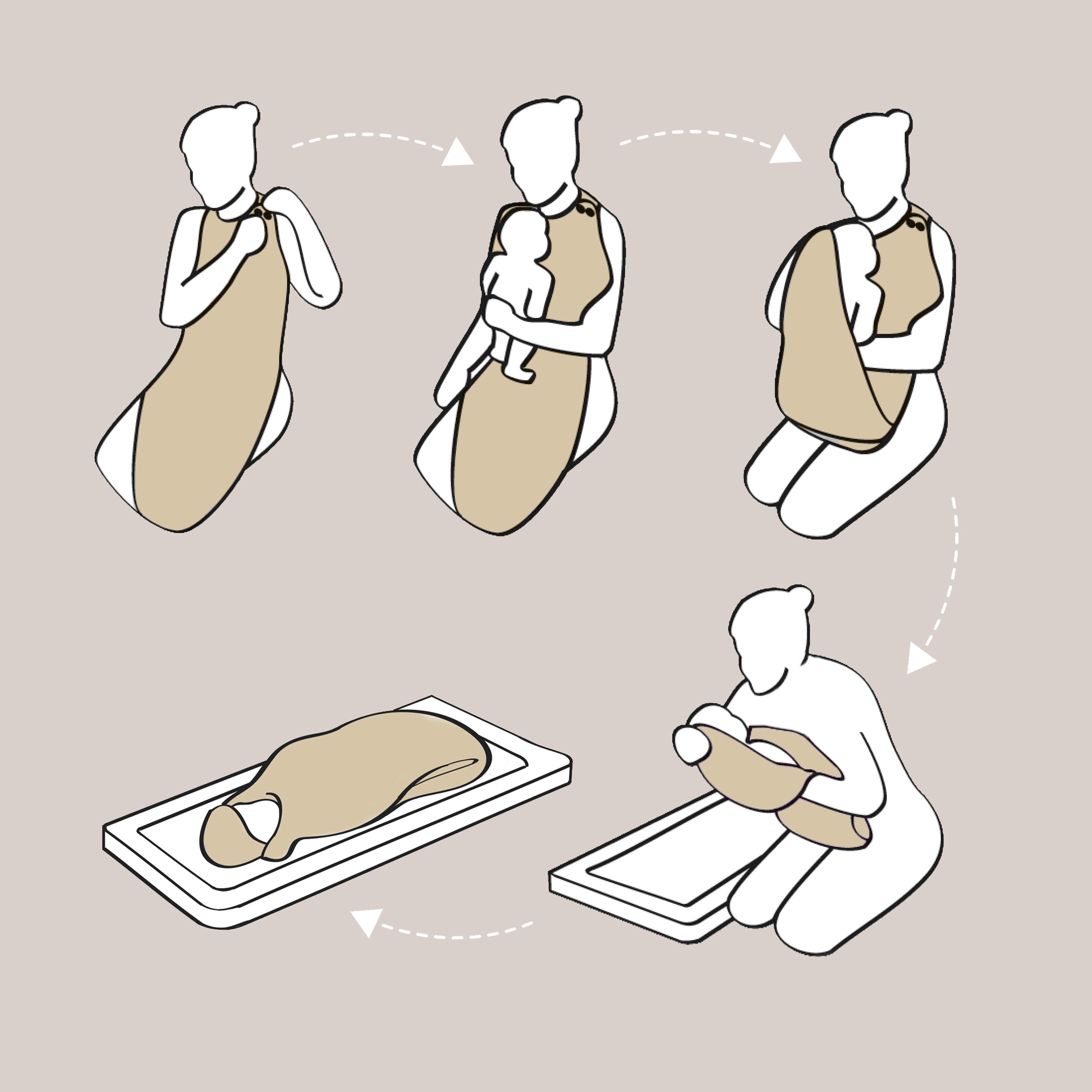 how to use your Cuddledry baby apron bath towel 