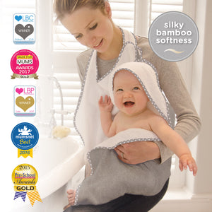 Cuddledry 'Hands-free' baby towel grey star
